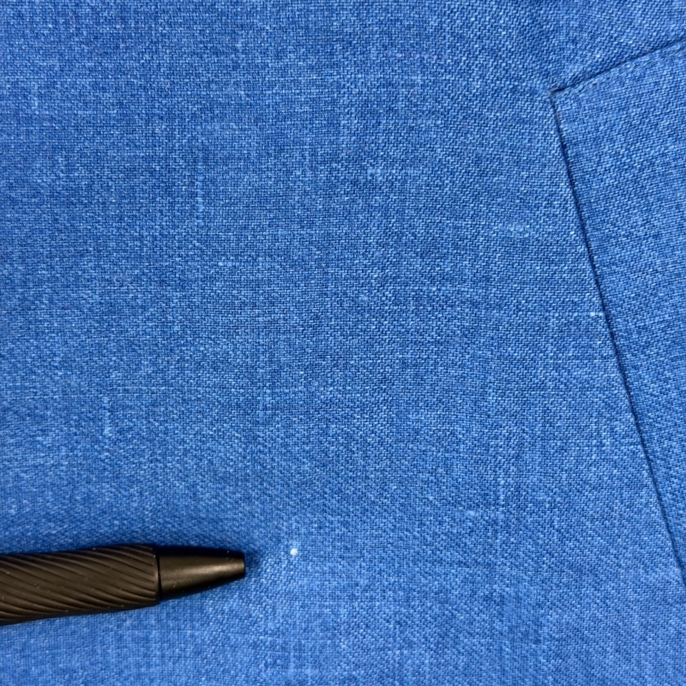 J.Crew Blue Linen Dip Dye Colorblock Shift Dress Sleeveless Pockets Size 4 - Picture 7 of 10